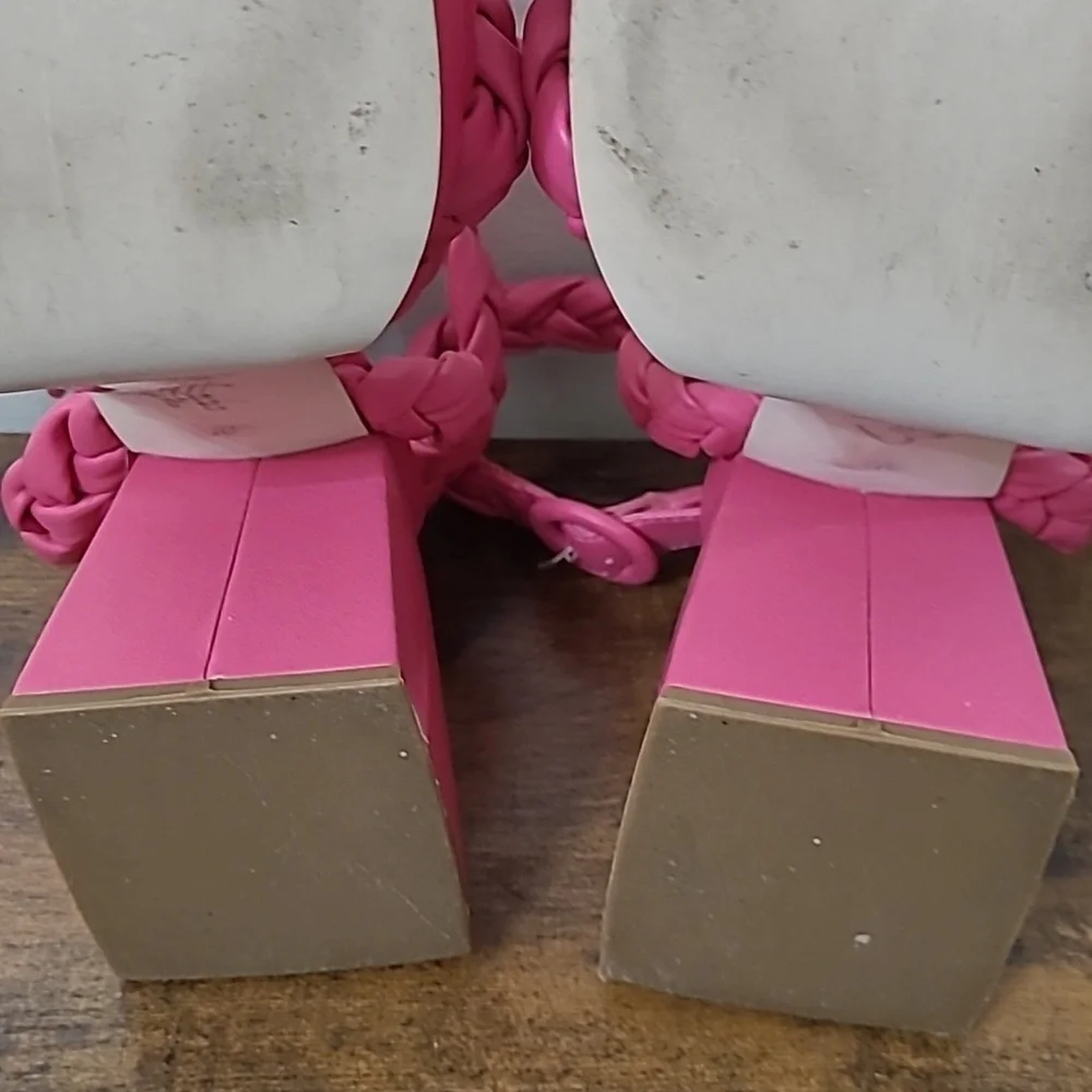 Circus NY by Sam Edelman MABLE Chunky Bright Pink Platform Sandals size 10